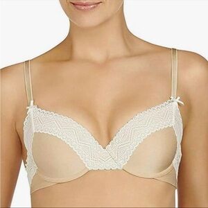 Heidi Klum Intimates Women's Lace Full Coverage Toasted Almond Marl/Pristine 32A